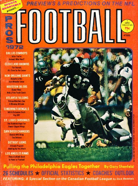 1972 Football Mags- 2 Diff.- Sports Quarterly