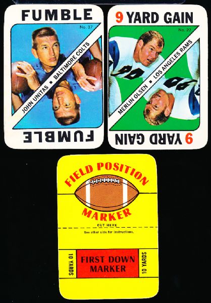 1971 Topps Football Game Card Set of 52 with field marker card
