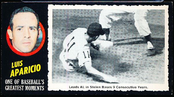 1971 Topps Baseball Greatest Moments- #51 Luis Aparicio, White Sox