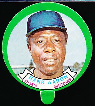 1973 Topps Baseball Candy Lids- Hank Aaron, Atlanta