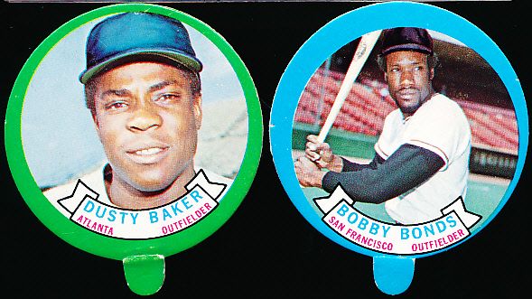 1973 Topps Baseball Candy Lids- 2 Diff.