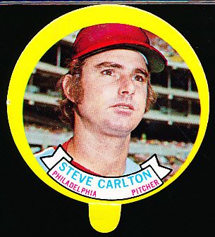 1973 Topps Baseball Candy Lids- Steve Carlton, Phillies