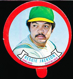 1973 Topps Baseball Candy Lids- Reggie Jackson, A’s