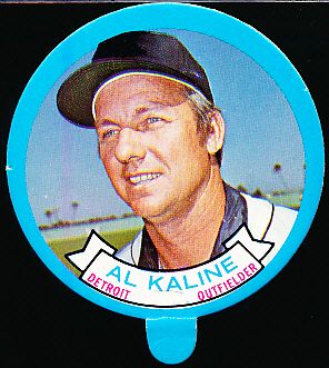 1973 Topps Baseball Candy Lids-Al Kaline, Tigers