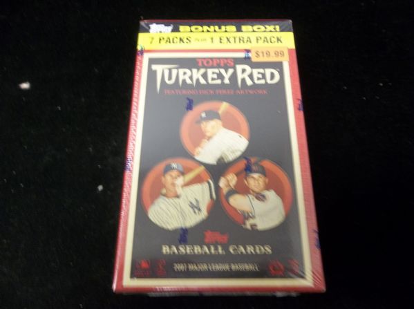 2007 Topps Turkey Red Baseball- One Unopened Retail Bonus Box (8 packs)