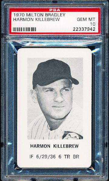 1970 Milton Bradley Baseball- Harmon Killebrew- PSA GEM MINT 10