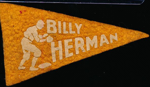 1936-37 BF3 Felt Player Pennant- Billy Herman