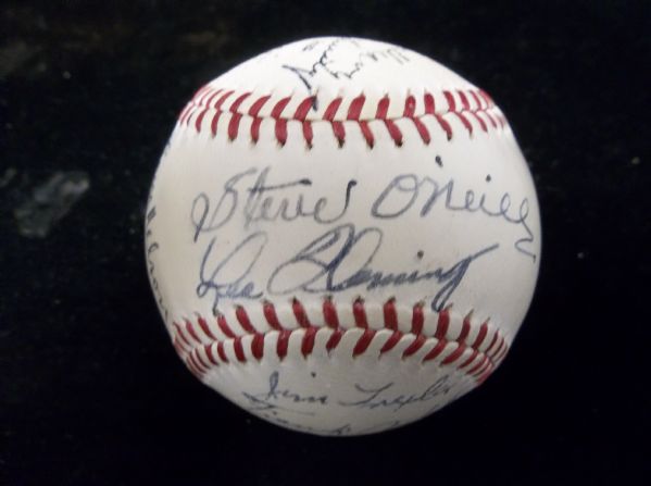 1940 Buffalo Bisons Autographed Baseball- Official International League Baseball- 18 Signatures