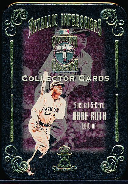 Lot Detail Metallic Impressions Bb Babe Ruth Metal Set Of Cards