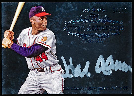 2013 Topps Five-Star Bsbl. “Silver Signatures” #HA Hank Aaron, Braves- #64/65!