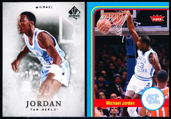 2012-13 Michael Jordan North Carolina Tar Heels Throwback-Style Cards- 7 Asst.