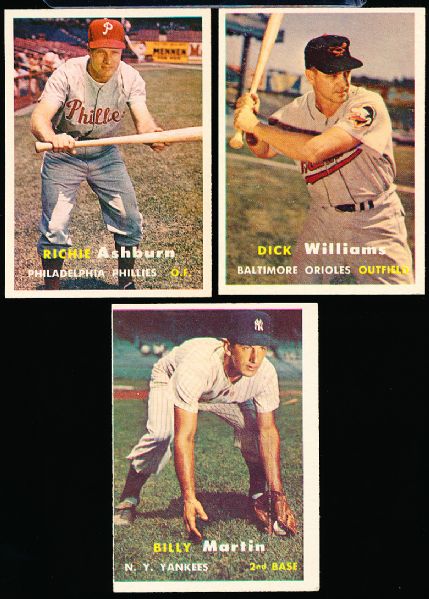1957 Topps Bb- 3 Diff.- #59 Dick Williams 