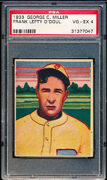 1933 George C. Miller- Frank Lefty O’Doul- PSA Vg-Ex 4 