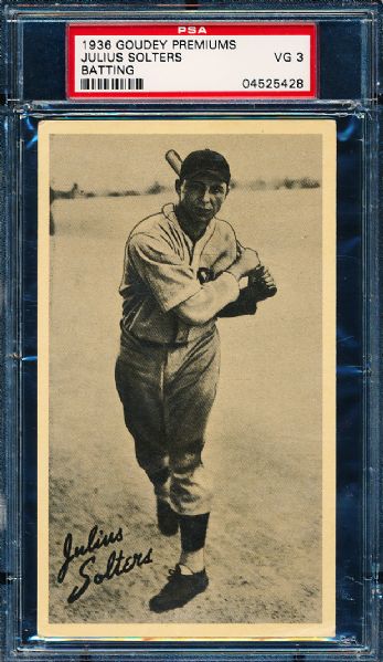 1936 Goudey Premiums- Julius Solters- (Batting Pose)