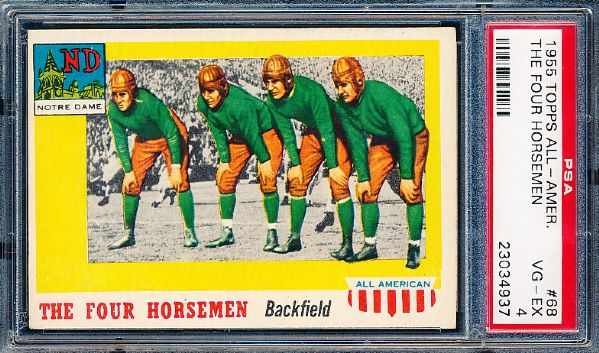 1955 Topps All American Football- #68 Four Horseman- PSA Vg-Ex 4