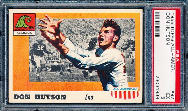 1955 Topps All American Football- #97 Don Hutson, Alabama- PSA EX 5