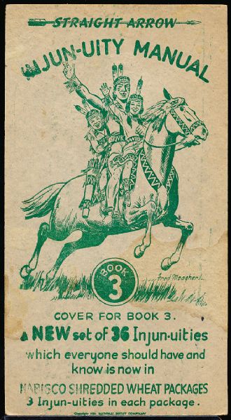 1951 Nabisco Shredded Wheat “Straight Arrow Injun-Uity” 3-7/8” x 7-3/8” Box Cards- 13 Asst.