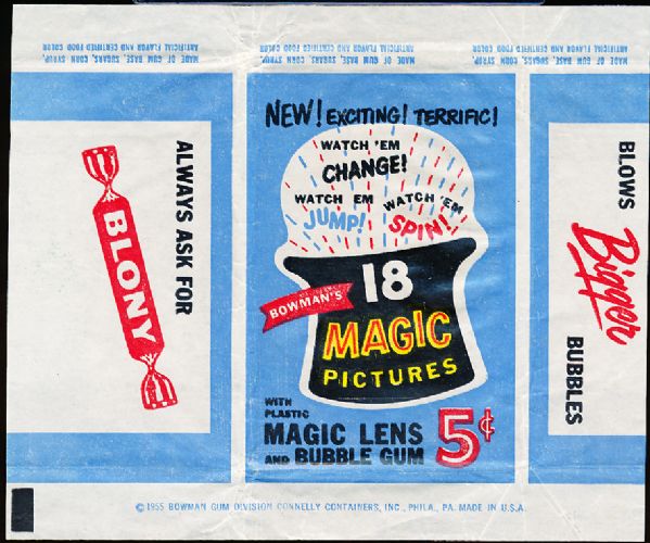 1955 Bowman “Magic Pictures” Non-Sport 5 Cent Wrapper