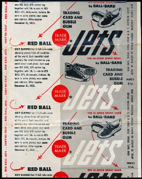 1955 Topps/Ball Band Red Ball Jets Shoes “Wings?” Wrapper