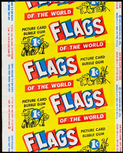 1956 Topps “Flags of the World” Non-Sport 1 Cent Wrapper