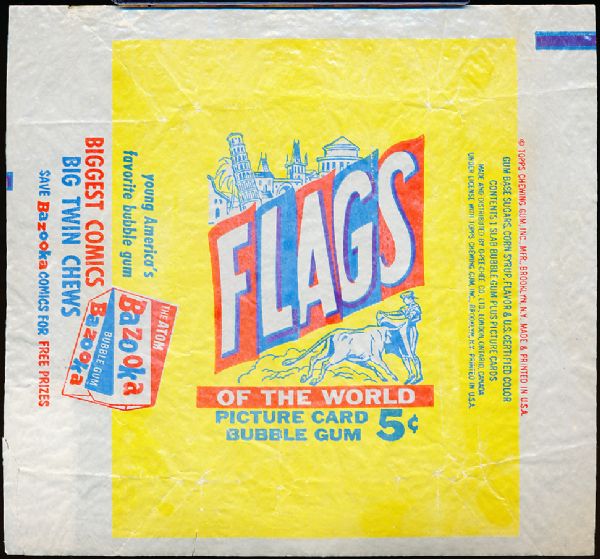 1956 Topps “Flags of the World” Non-Sport 5 Cent Wrapper