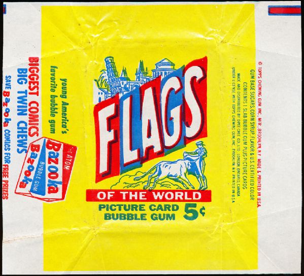 1956 Topps “Flags of the World” Non-Sport 5 Cent Wrapper