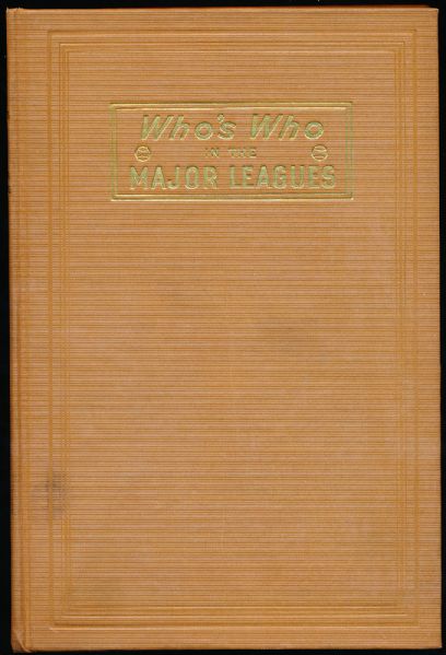 1940 Who’s Who in the Major Leagues By Carmichael/ Callahan