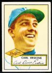 1952 Topps Baseball- #250 Carl Erskine, Dodgers