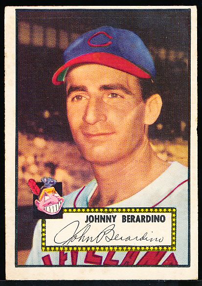 1952 Topps Baseball- #253 John Berardino, Indians