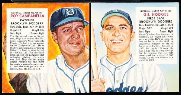 1954 Red Man- No Tabs- 3 Diff. Dodgers