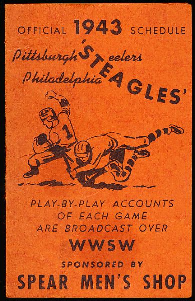 1943 Pittsburgh/Philadelphia “Steagles” Schedule