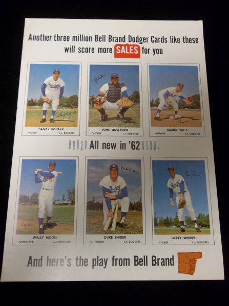 1962 Bell Brand Advertising Sheet- 8-1/2” x 11-1/2”
