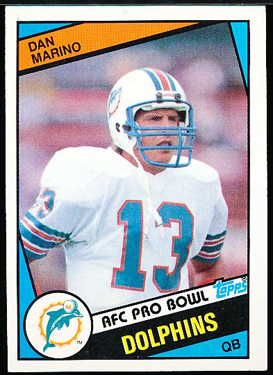 1984 Topps Football - #123 Dan Marino, Dolphins- Rookie!