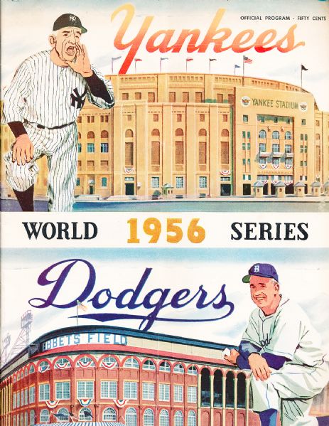 1956 MLB World Series Program- Brooklyn Dodgers @ New York Yankees