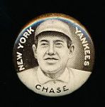 1910-12 P2 Sweet Caporal Baseball Pin- Chase, New York Yankees- Small Letters version