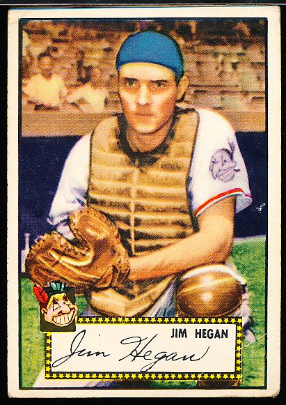 1952 Topps Baseball- #17 Jim Hegan, Indians