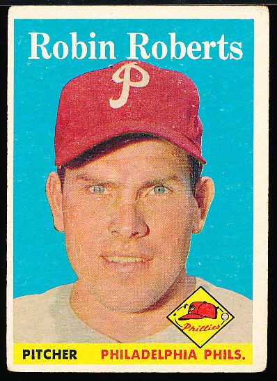 1958 Topps Bb- #90 Robin Roberts, Phillies