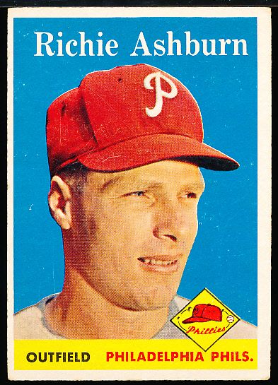 1958 Topps Bb- #230 Richie Ashburn, Phillies