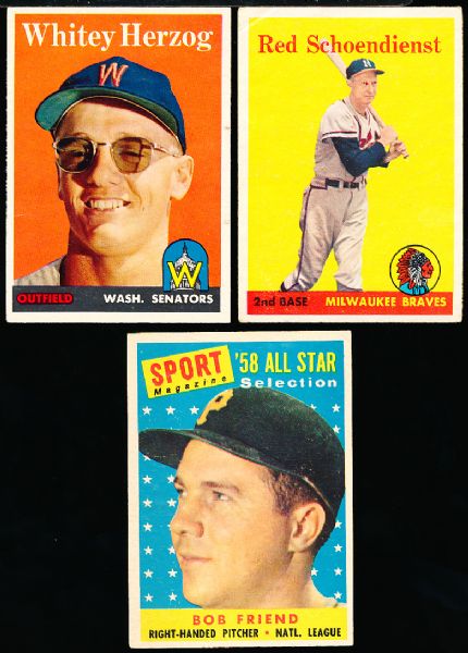 1958 Topps Bb- 3 Diff.