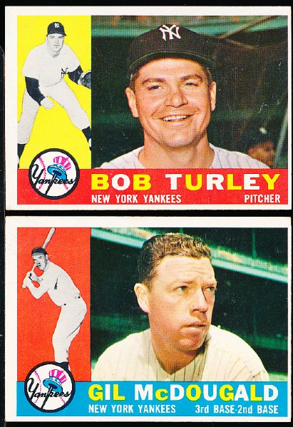 1960 Topps Bb- 6 Diff. Yankees