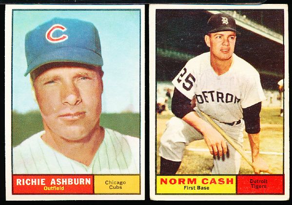 1961 Topps Bb- 5 Cards