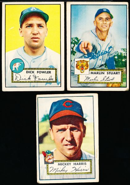 1952 Topps Baseball- 3 Cards