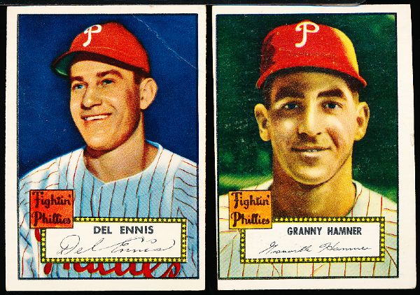 1952 Topps Baseball- Phil. Phillies- 2 Cards