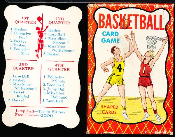 1950’s-60’s Warren Built-Rite Basketball Card Game in Original Box