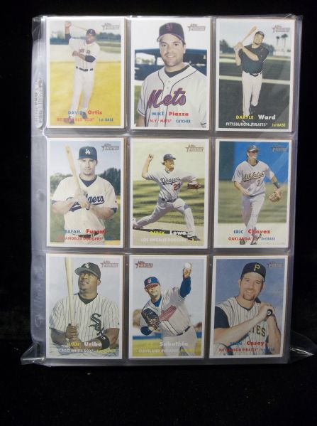 2006 Topps Heritage Baseball Complete Set of 494 in Pages