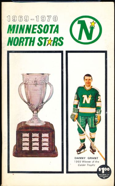 1969-70 Minnesota North Stars Hockey Media Guide- Danny Grant on Cover