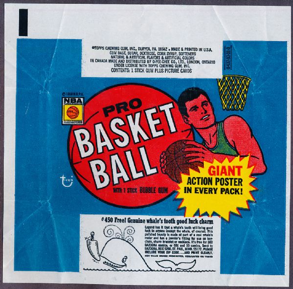 1970-71 Topps Basketball Wrapper