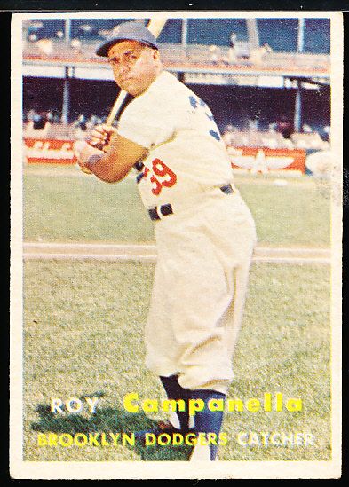 1957 Topps Bb- #210 Roy Campanella, Dodgers