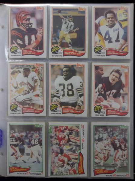 Lot Detail 1982 Topps Football Complete Set Of 528 In Pages