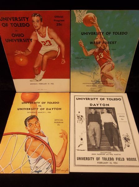 Vintage University of Toledo Home Basketball Programs- 4 Diff.